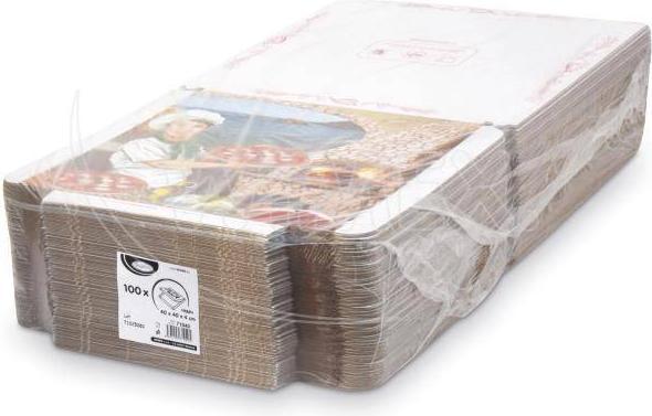 Produktbild Wimex.eu Pizzakarton aus Mikrowellpappe 40 x 40 x 4 cm - 100 Stück