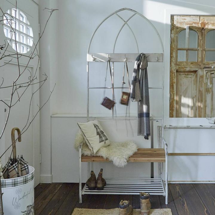 Produktbild Loberon Garderobe Oliviette antikweiss/braun