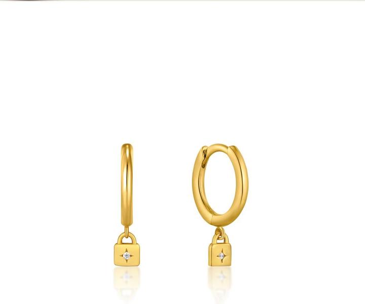 Image du produit Ania Haie Boucles d'oreilles Padlock Huggie en or (Argent 925)