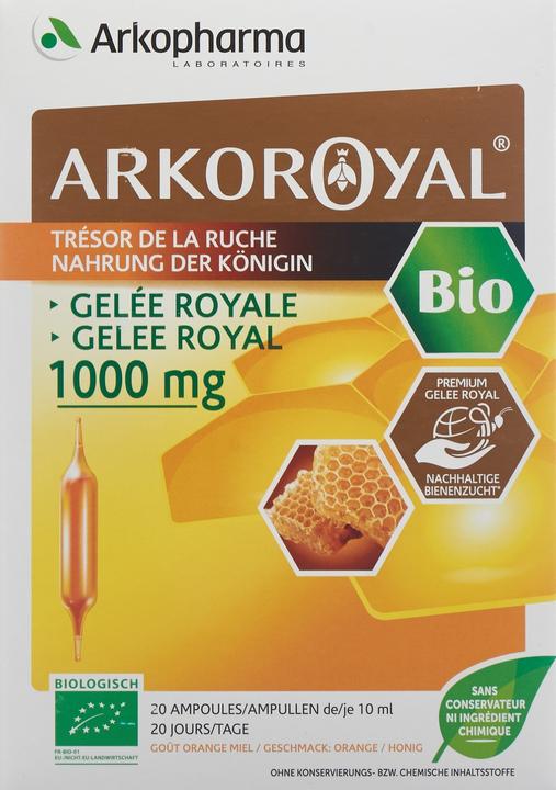 Actual product image Arkopharma Arkoroyal Bio Gelée Royal 1000mg (20 Piece, Ampoule, 385 g)
