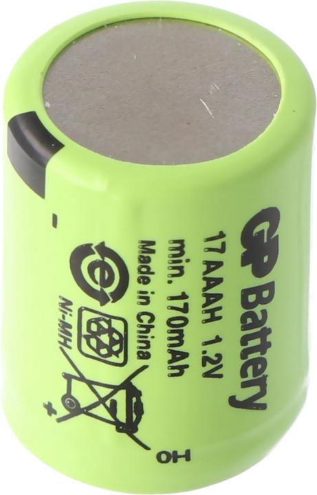 Actual product image GP Batteries Akku GP 1/3AAA NiMH Akku Size 1/3 AAA 170mAh GP17AAAH Abmessungen 14,1x10,4mm (1 pcs., 1/3 AAA, 170 mAh)
