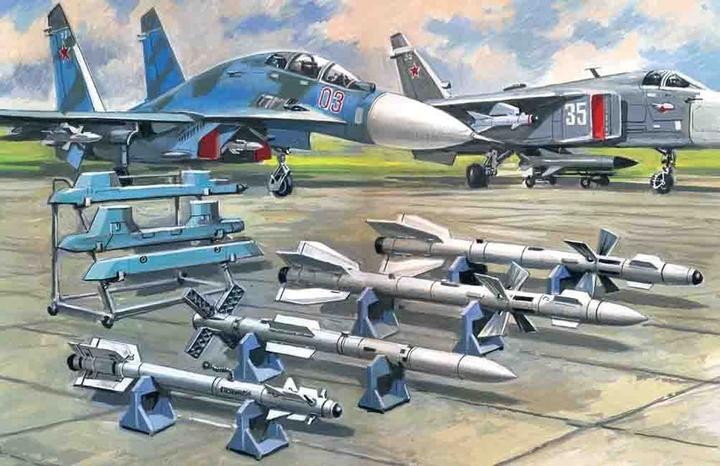 Actual product image ICM Soviet Air-to-Air Aircraft Armament (R-27ER,R-27ET,R-73,R-77 missiles)