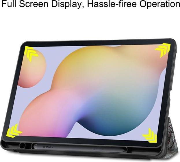 Actual product image MU Style Triple folding cover with pattern (Galaxy Tab S7)