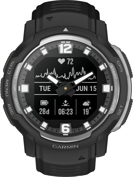 Productafbeelding Garmin Instinct Crossover zwart / grafiet, WW (45 mm, Alleen WLAN)