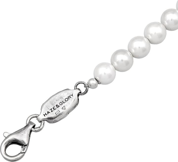 Immagine prodotto Haze & Glory Halskette Muschelperle Organic Beads 925 Silber (Argento 925, Nessuna pietra, Acciaio inossidabile, Perle di conchiglia)