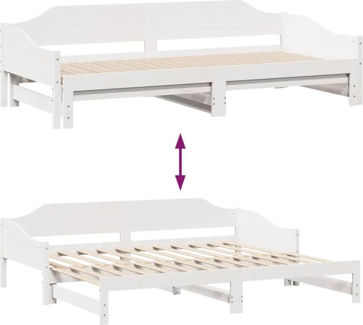Actual product image VidaXL Extendable day bed (90 x 200 cm)