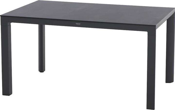 Actual product image Siena Garden Silva Dining Tisch 137,5 x90cm matt anthrazit / HPL ferro (140 cm)
