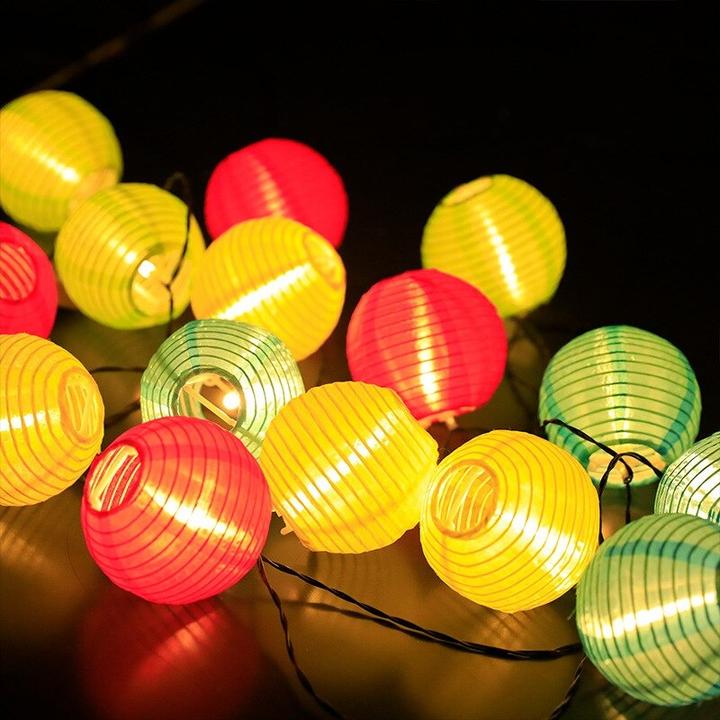 Image du produit Hermex Guirlande lumineuse solaire à lampions (6.50 m)