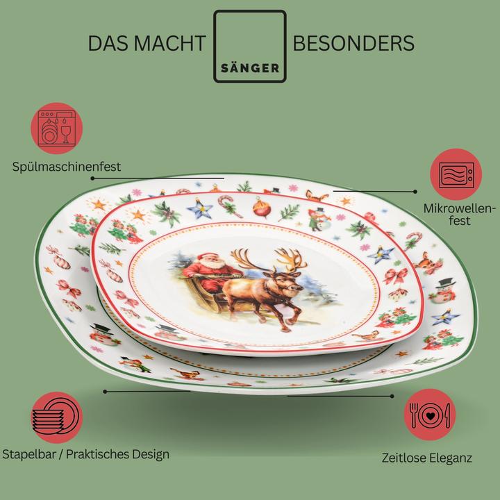 Produktbild Sänger Geschirr Tafelservice Bilgola Christmas Design (18 Stück)
