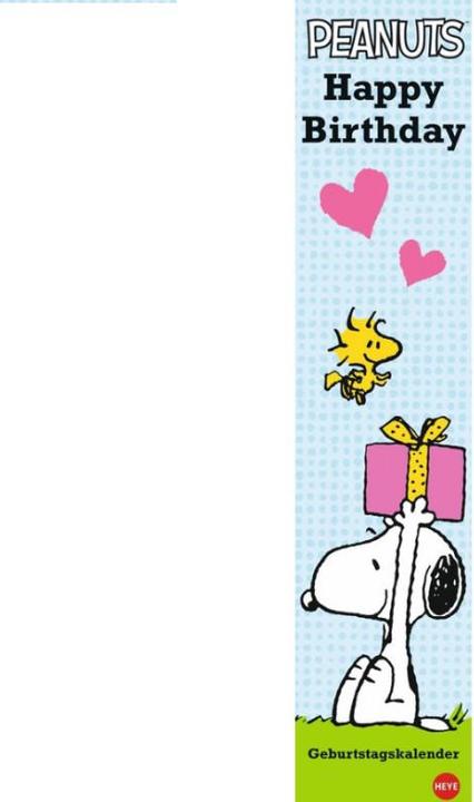 Produktbild Peanuts Geburtstagskalender (11 x 49 cm, Harter Einband, Deutsch)