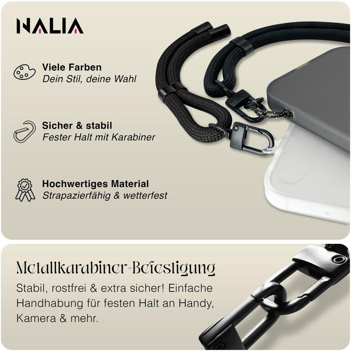 Actual product image Nalia Wristy Lanyard Handykette – Universal Trageband für Smartphones – Verstellbar, Soft & Elastisch
