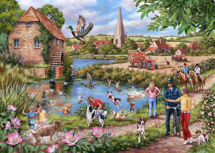 Produktbild The House of Puzzles Puzzle 1000 pieces Doggy Paddle (1000 Teile)