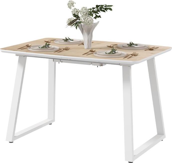 Produktbild Swisshandel24 Esstisch Ausziehbar Küchentisch für 4-6 Personen, für Esszimmer, Eiche (120 x 80 x 76 cm)