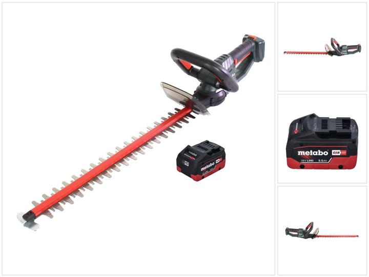 Produktbild Metabo HS 18 LTX 45 Akku Heckenschere 18 V 43 cm + 1x Akku 5,5 Ah - ohne Ladegerät (Akkuheckenschere)