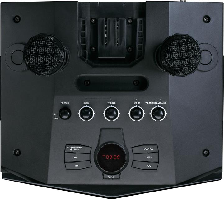 Actual product image Lenco PA-220BK PA system with detachable tweeter (Battery operated)
