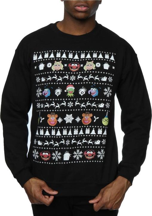 Immagine prodotto Disney The Muppets Christmas Heads Felpa Uomo (M)