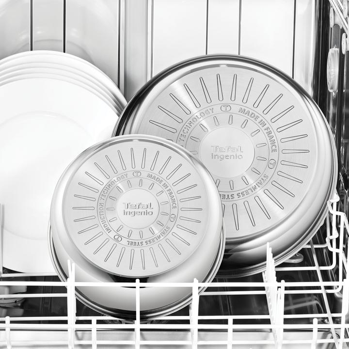 Produktbild Tefal Ingenio Preference On 13-teiliges Set (24 cm, Wok Pfanne, Pfannenset + Topfset, Kochtopf, Bratpfanne, Stielkasserolle, Edelstahl)