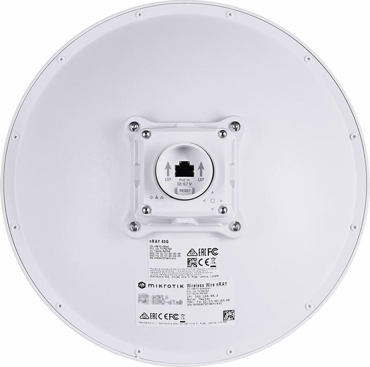 Productafbeelding MikroTik Draad nRAY 2000 Mbit/s Power over Ethernet (PoE) Wit
