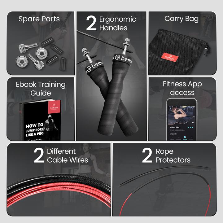Produktbild BeMaxx Fitness-Geschwindigkeitsseil V1-Set