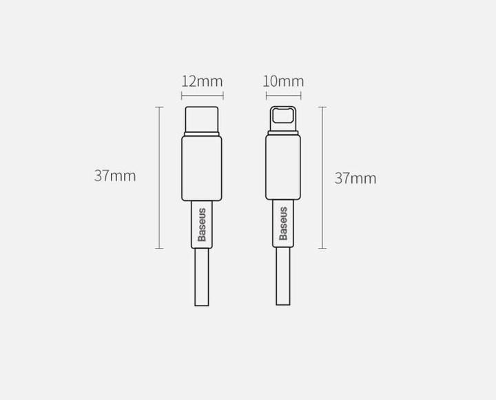 Productafbeelding Baseus USB 2.0 Kabel Tungsten Goud 20W PD USB C - Lightning 2 m (2 m, USB 2.0, 20 W)