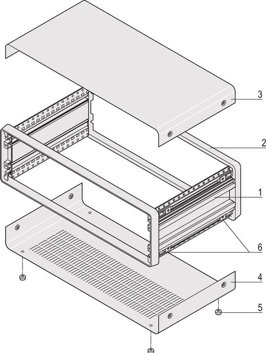 Actual product image Schroff Enclosure 4 U - COMPAC PRO GEH.4HE 63TE 331T