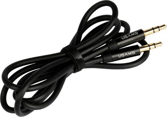 Produktbild Usams Adapter audio jack 3,5m 3,5m 1m czarnyblack YP101 YP01 (3.50 m, 3.5mm Klinke (AUX))