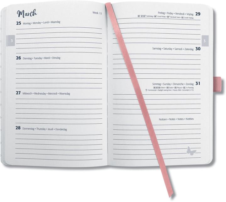 Nutritional values and ingredients Jolie Weekly calendar (A6, German)
