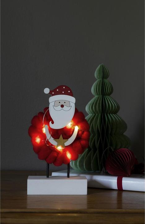 Actual product image Konstsmide LED Wooden Silhouette 'Santa with Cotton