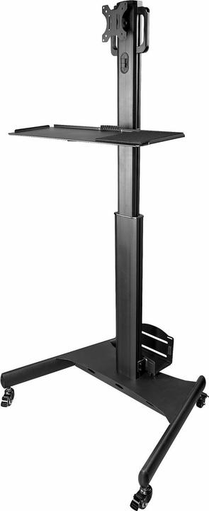 StarTech com Pupitre de Travail Mobile avec Support Écran - Support pour Tour PC et Clavier - Chario (Table)