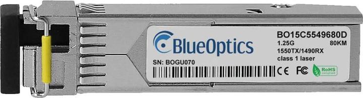 Actual product image BlueOptics Calix 100-001664-TX1550 RX1490 Compatible SFP BO15C5549680D