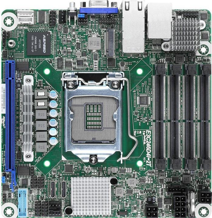 AsRock Mainboard E3C246D4I-2T (LGA 1151, Intel C246, Mini-ITX)