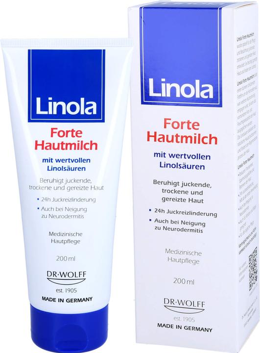 Actual product image Dr. Wolff Linola forte skin milk, 200 ml lotion (Body milk, 200 ml)