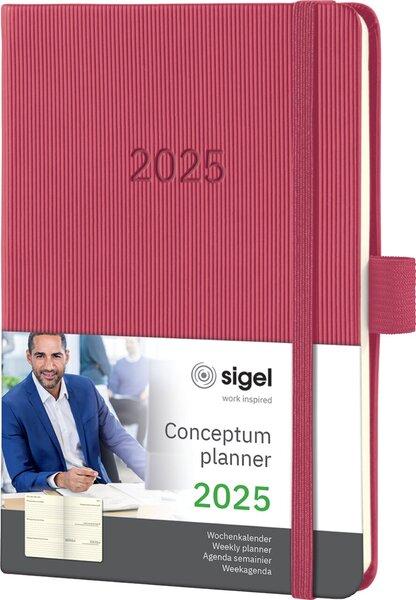 Produktbild Sigel Wochenkalender 2025 C2571 1W/2S rot 15.1x10.8cm (108 x 151 mm, Deutsch)