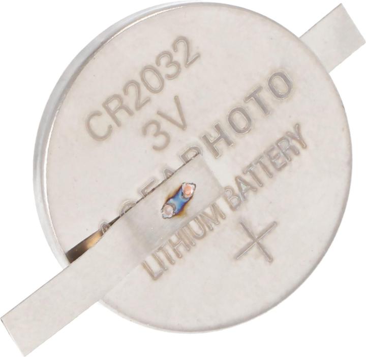 Actual product image AccuCell CR2032 Lithium Marken Batterie mit Lötfahnen in Z-Form (CR2032, 210 mAh)