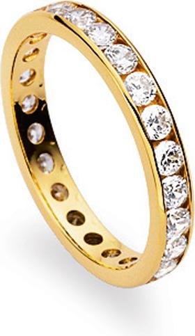 Natsumi Schmuck Ring Alliance Gelbgold 18K/750 Zirkonia Neon Kanal