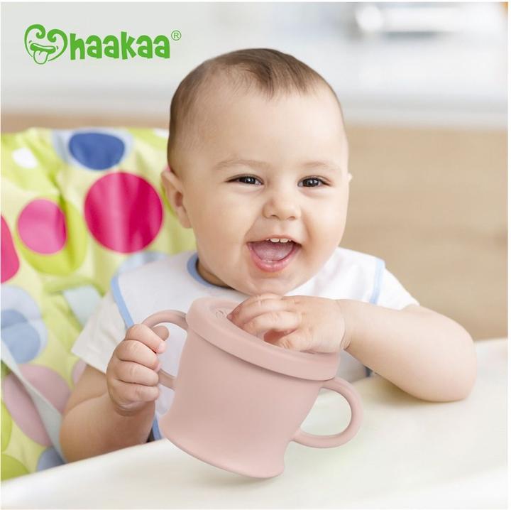 Actual product image Haakaa Drink and Snack Cup - Steel Blue