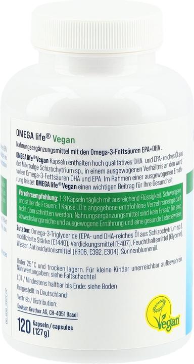 Actual product image Omega-Life Algae oil (120 Piece, Capsules, 127 g)