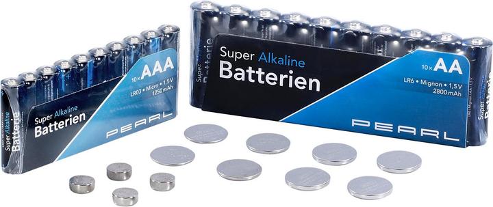 Produktbild Pearl Batterie-Set 32-teilig mit Alkaline- und Lithium-Zellen (32 Stk., AA, 2.80 mAh)