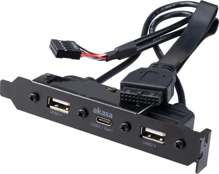 Image du produit Akasa Câble adaptateur interne USB 3.0/2.0 vers externe USB-C et 2x USB 2.0 type A (0.40 m, USB 3.0, USB 2.0)