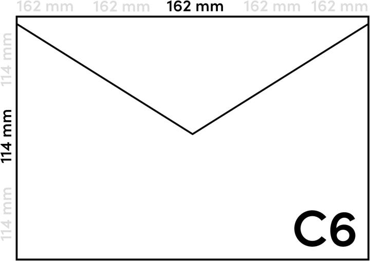 Actual product image Netuno Briefumschlag DIN C6 Ökopapier, ohne Fenster, nassklebend (C6, 500 x)