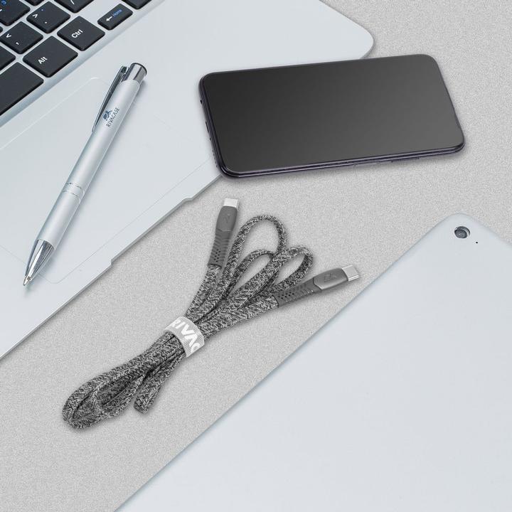 Image du produit Rivacase Câble de chargement plat en nylon (1.20 m, USB 2.0)