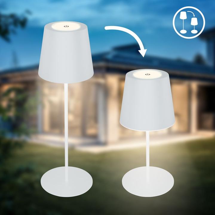 Actual product image B.K.Licht LED rechargeable table lamp, IP44, 2.5W, white