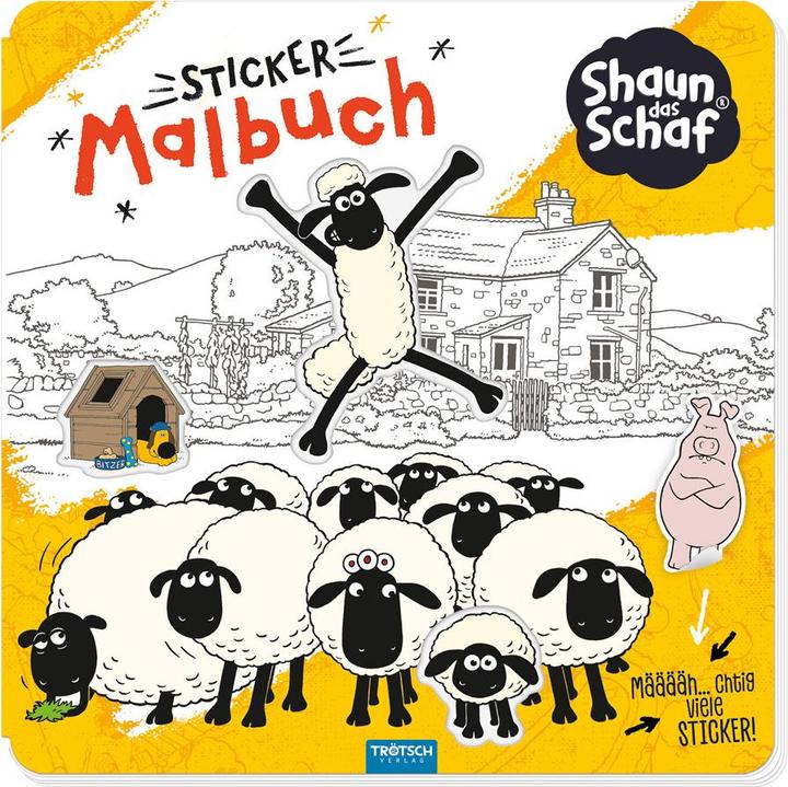 Image du produit Shaun le mouton Livre de coloriage avec autocollants
