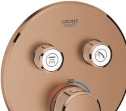 Produktbild Grohe Thermostat GROHTHERM SMARTCONTROL rd 2 ASV wa sun gebü