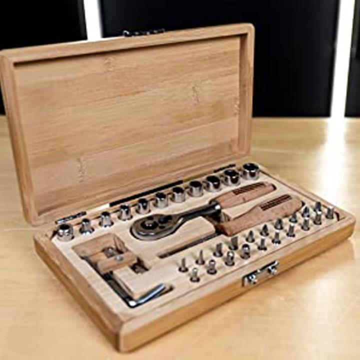 Actual product image Mannesmann Socket set tool set in bamboo case 41tlg. (41 pieces)