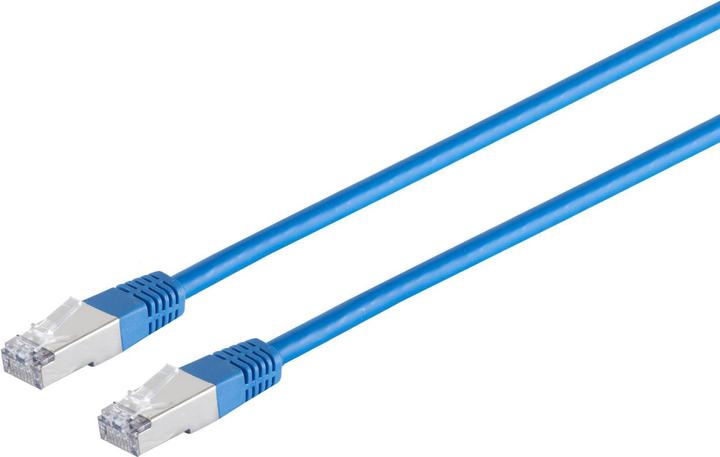 Shiverpeaks Patch cable, Cat.5e, 100 MHz, double shielded, 1.0 m, blue (SF/UTP, CAT5e, 1 m)