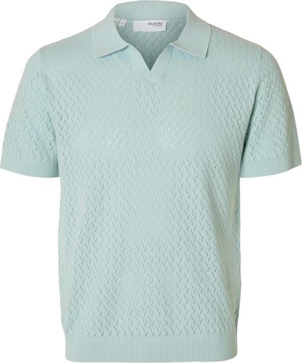 Selected Homme Häkel-Look Polohemd aus Strick (S)