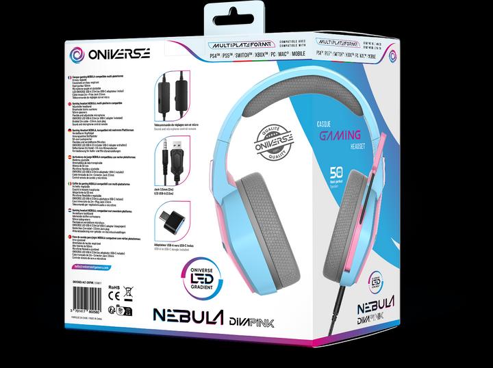 Image du produit Oniverse Gaming Headset Nebula - Diva Pink (Filaire)