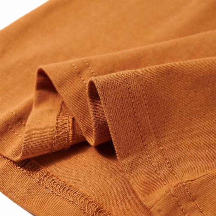 Immagine prodotto VidaXL Camicia da bambino a maniche lunghe ocra scuro 140,Materiale: 100 (140)