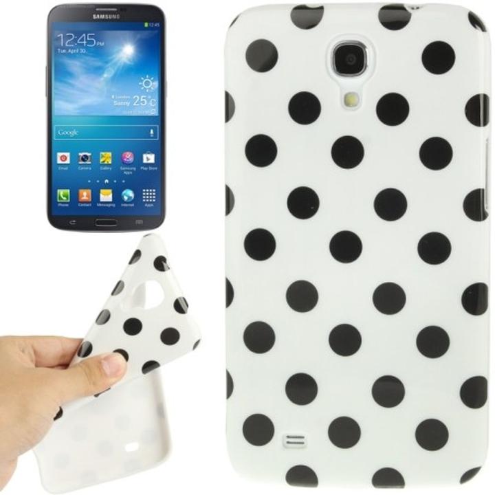 Actual product image König Design Protective cover TPU dots Case for mobile Samsung Galaxy Mega 6.3 / i9200 white/black (Samsung Galaxy Mega 6.3)